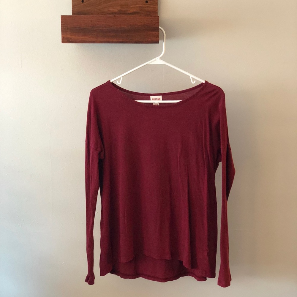 Dark Red Long Sleeve Tee